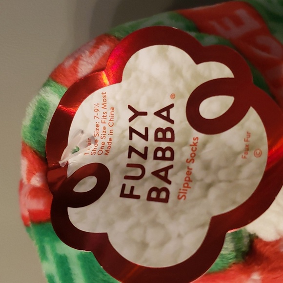 Soft Fuzzy lined Naughty Nice Babba Slippers Ladies shoe size 7-9 1/2 NWT - Picture 2 of 6